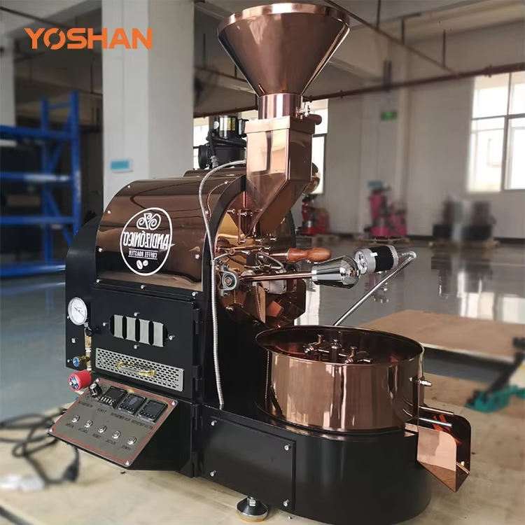 Copper finish Yoshan DY series coffee roaster