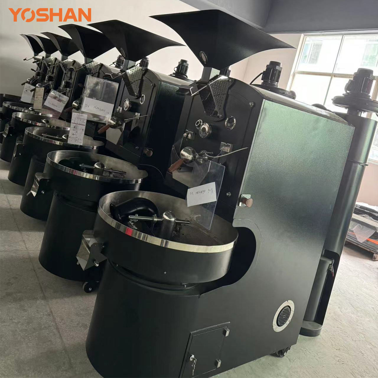 Yoshan commercial YS series roasters in the factory